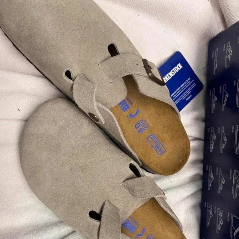 Birkenstock Boston suede clog sandal REGULAR/WIDE